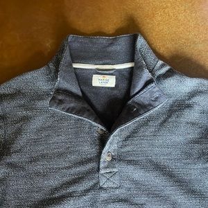 Marine Layer Men's Clayton Long Sleeve Henley Pullover Sweater Heather Gray Sz M